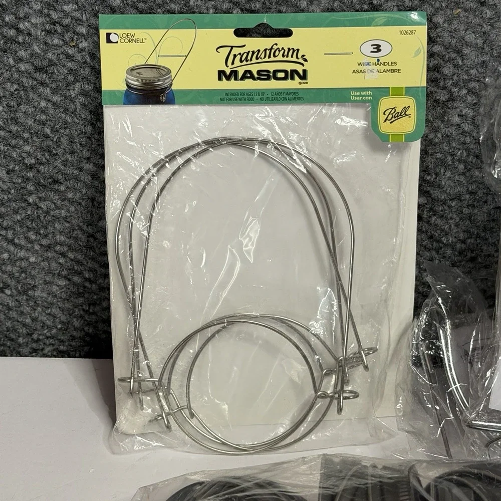 Transform Mason Jar Wide Handles, Wooden Handles And Slotted Lids